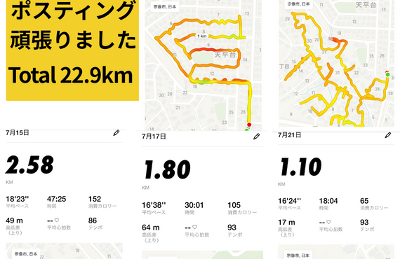 7月のポスティング頑張りました